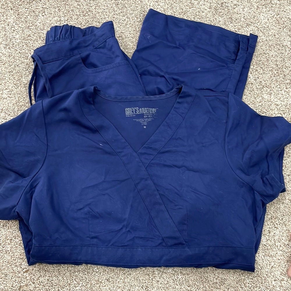 Greys Anatomy navy scrub set